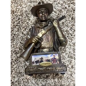 BRADFORD EXCHANGE JOHN WAYNE GUARDIAN 9" COIN BANK
